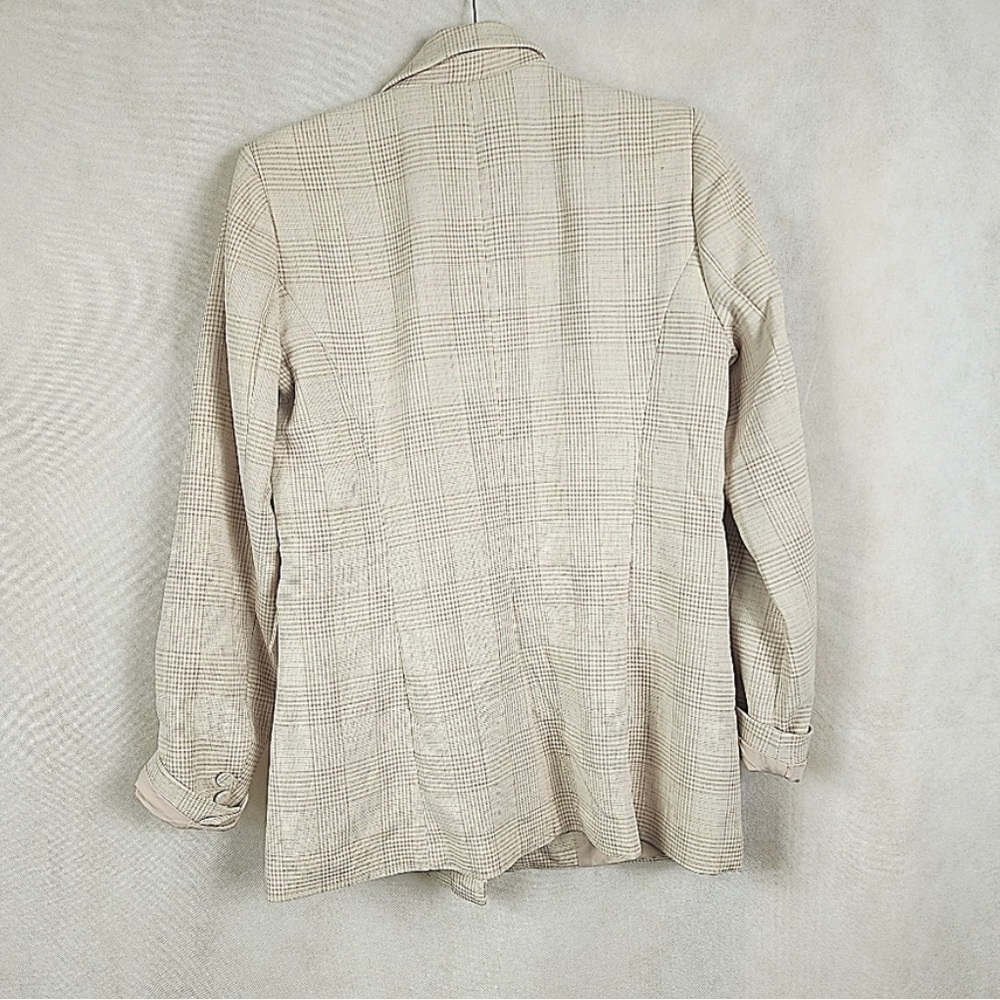 House of Harlow 1960: Plaid Double Breasted Blazer - Picture 4 of 7